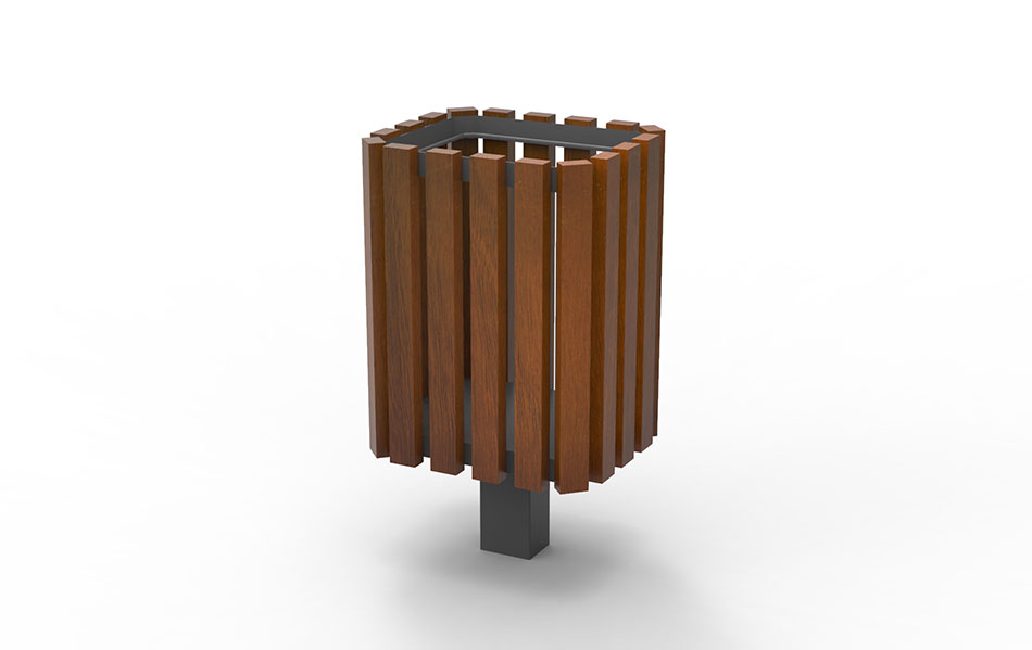 Corbeille SIMPLA en fer et bois