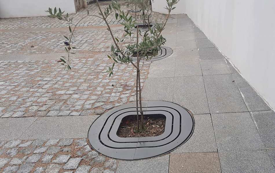 Grille pour arbre en fer