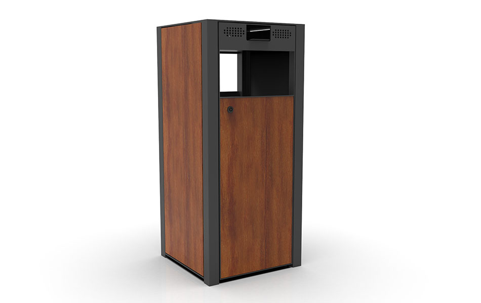 Corbeille MOD en fer et bois.
