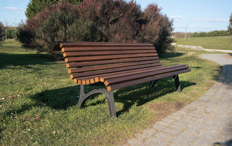 Banc Retro en fonte et bois – couleur personnalisable
