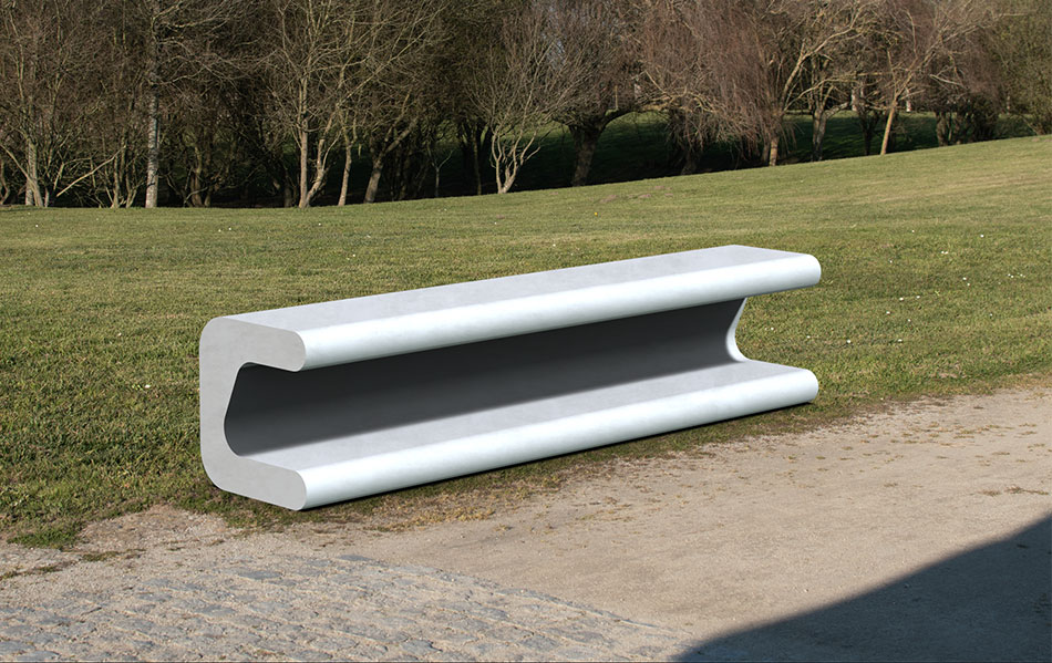 Banc Surf en béton et fer – couleur personnalisable