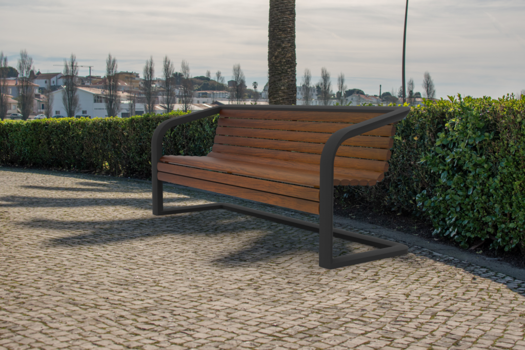 Banc Salvi en fonte et bois – couleur personnalisable