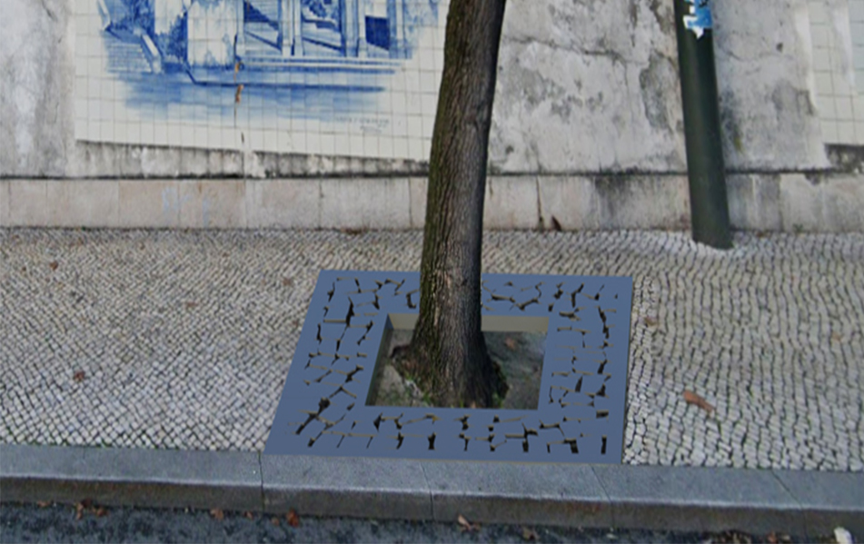 Grille pour arbre en fer