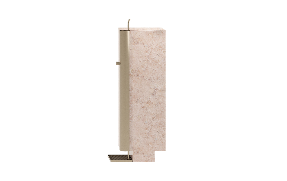 Fontaine en laiton, personnalisable avec de la pierre de Lioz ou du marbre blanc portugais