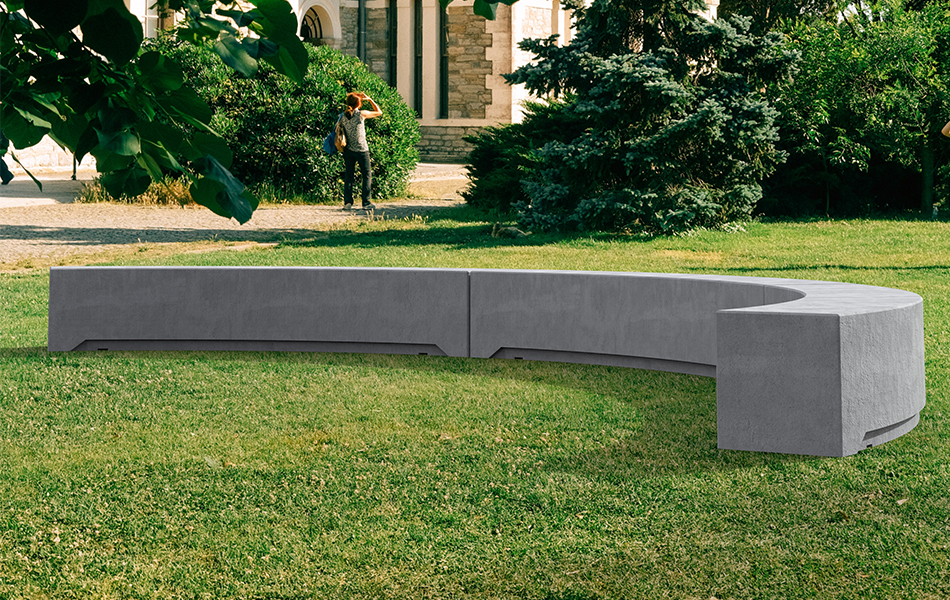 Banc Parc en béton – couleur personnalisable