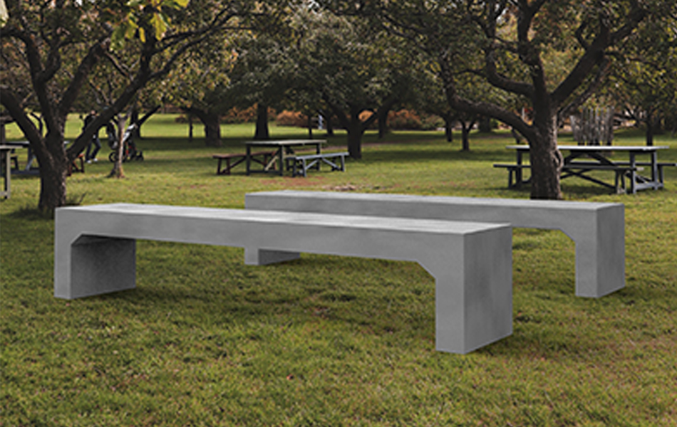 Banc Parc en béton – couleur personnalisable