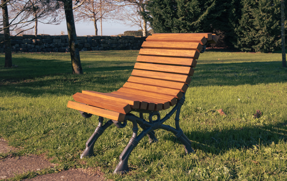 Banc Vintage en bois et fonte – couleur personnalisable